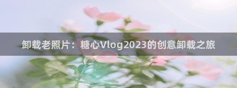 糖心vlog视频第一页:卸载老照片:糖心Vlog2023的创意卸载之旅